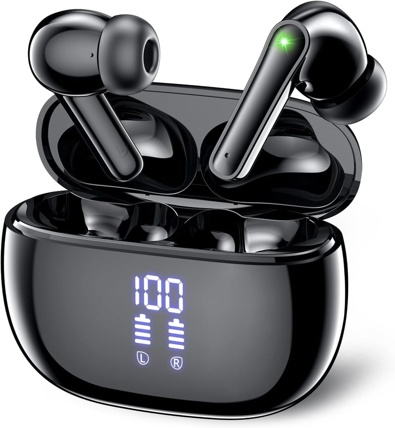 【Bluetooth イヤホン】ENCノイズキャンセリング・自動ペアリング・Hi-Fi音質（ブラック）