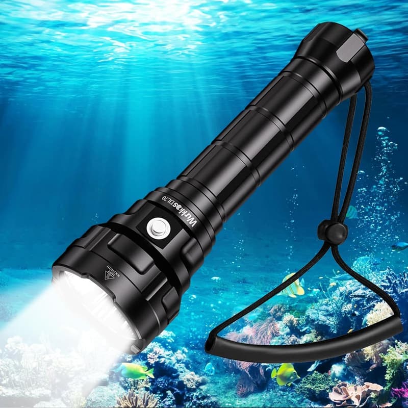 防水ダイビングライト DL70 LED 13000LM - 水中100M対応、アウトドア・キャンプ用ハンディライト