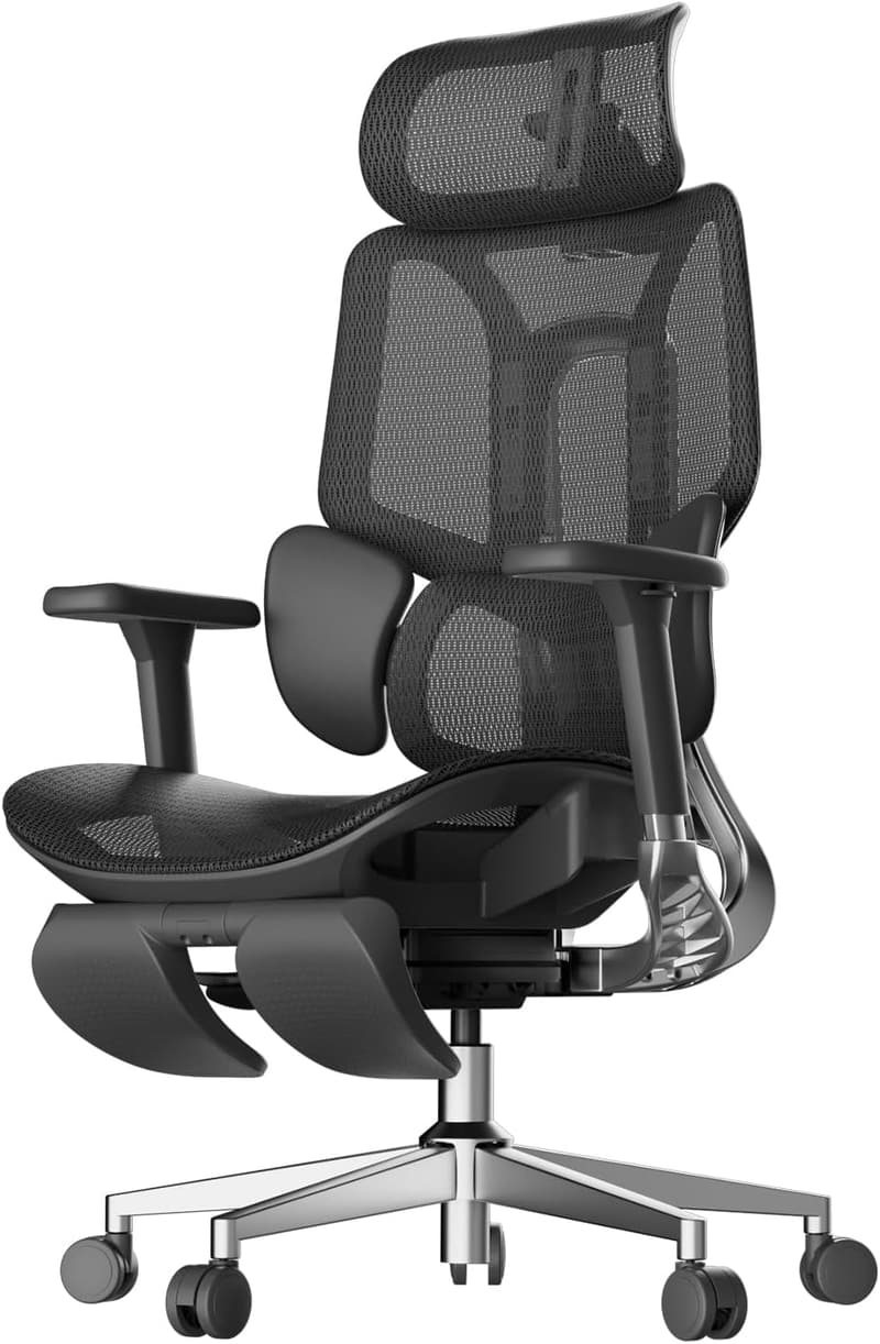Hbada E3 Air メッシュオフィスチェア 人間工学設計 3Dヘッドレスト リクライニング対応 ブラック