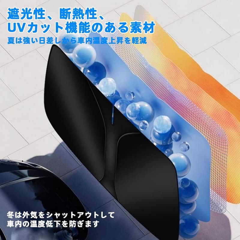 トヨタ アクア NHP10/NHP10H型 専用 フロントガラスサンシェード 折りたたみ 日よけ