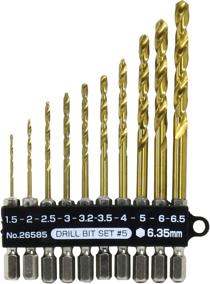 金属加工用 近与(KONYO) SUN UP ドリルビットセット 10本組 6.0mm・6.5mm