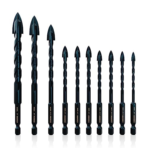 4翼コンクリートドリルビット 10セット - 陶器用穴あけ工具
