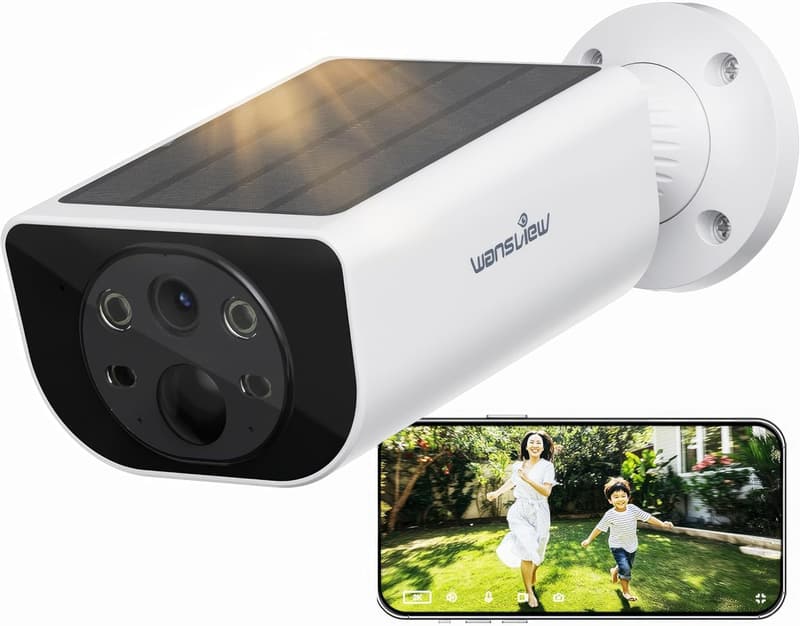 ソーラー式防犯カメラ 300万画素 2Kカラー暗視 ワイヤレス IP65防水 家族共有 双方向通話 Alexa対応