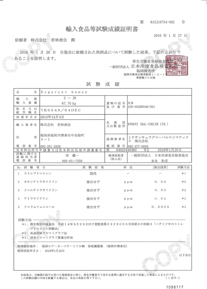 完全非加熱・無添加のキルギス産ホワイトハニー 170g