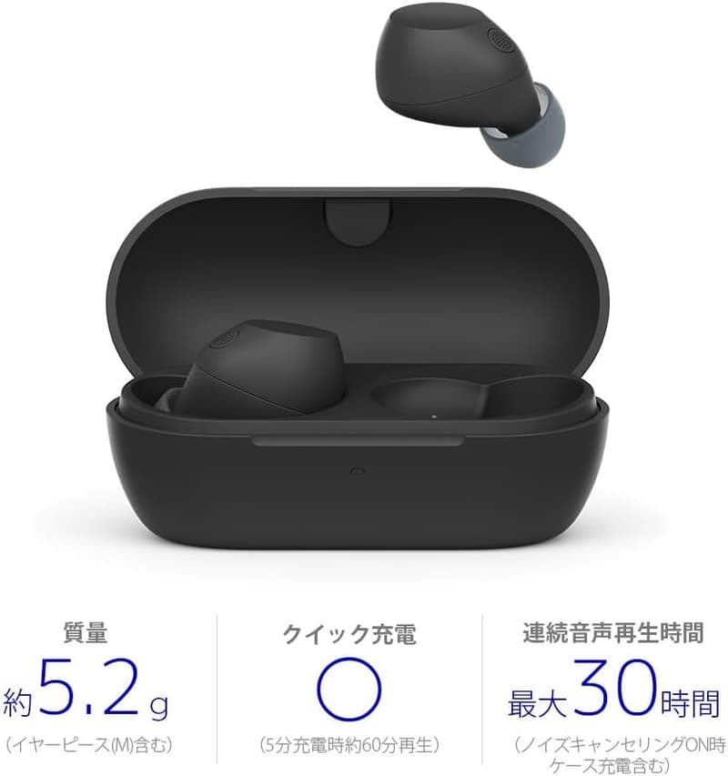 ソニー WF-C710N ブラック ワイヤレスイヤホン 高性能ノイズキャンセリング Bluetooth
