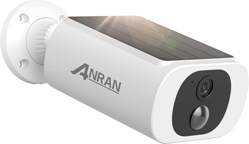 【防犯カメラ】ANRAN 500万画素・屋外ソーラー一体型・工事不要・夜間カラー暗視・双方向音声・IP65防水・Alexa対応