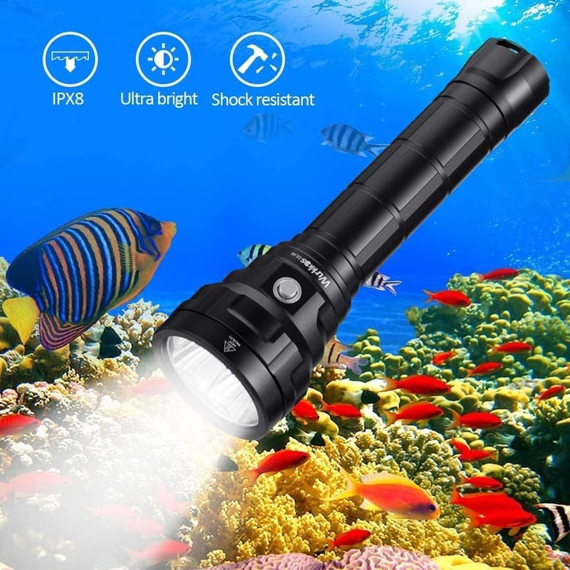 Wurkkos DL40 防水ダイビングライト 5000LM LED 懐中電灯 (電池・充電器付)
