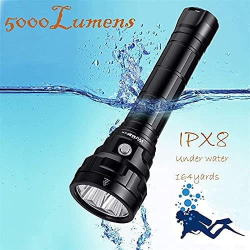 Wurkkos DL40 防水ダイビングライト 5000LM LED 懐中電灯 (電池・充電器付)