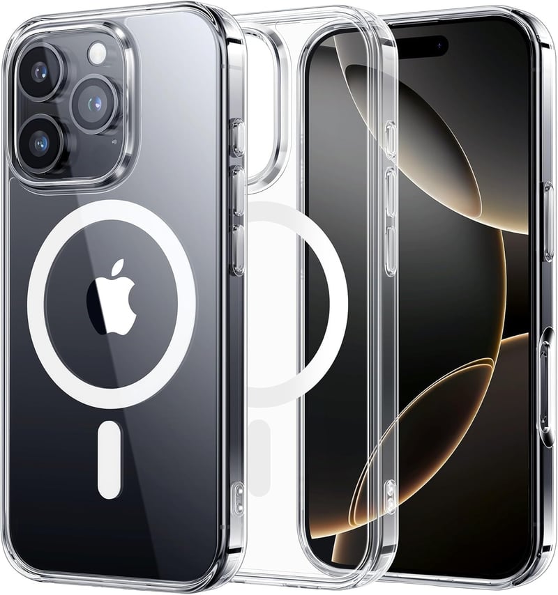 iPhone 16e用クリアケース 薄型強化ガラス9H 米軍MIL規格対応 ストラップホール付き