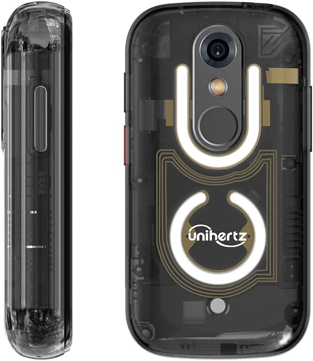 世界最小のAndroid 13スマートフォン「Unihertz Jelly Star」透明デザイン・LEDライト搭載 (黒)