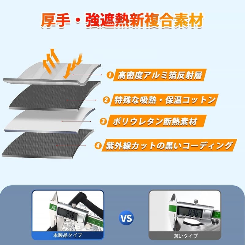 アクア MX系専用 カーシェード UVカット 折り畳み式 高密度生地 車中泊用遮光マルチサンシェード