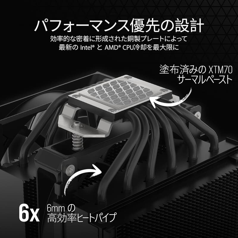 CORSAIR A115 ハイパフォーマンスタワー CPU 空冷クーラー Intel/AMD対応 XTM70付属