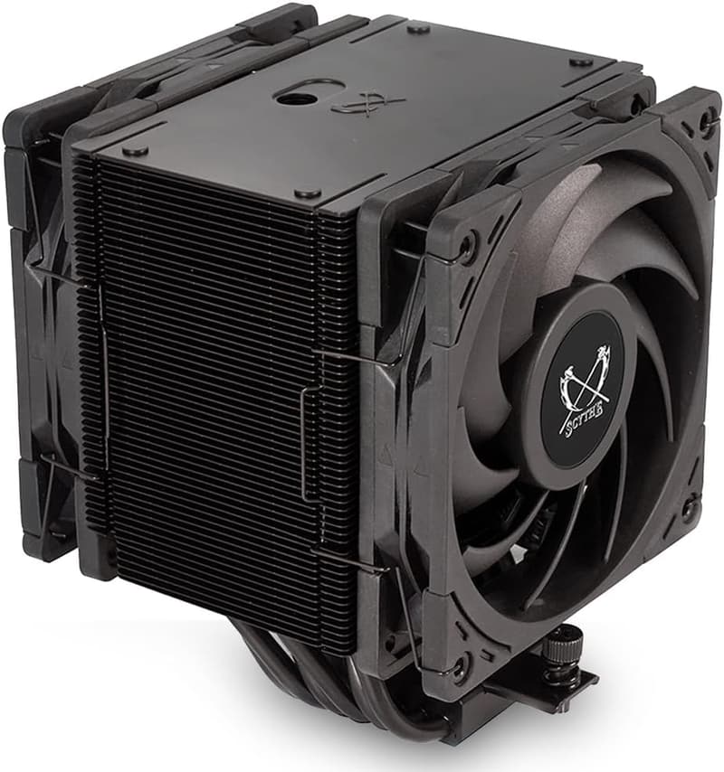 MUGEN6 BLACK EDITION サイドフロー型CPUクーラー デュアルファン 6mmヒートパイプ付き