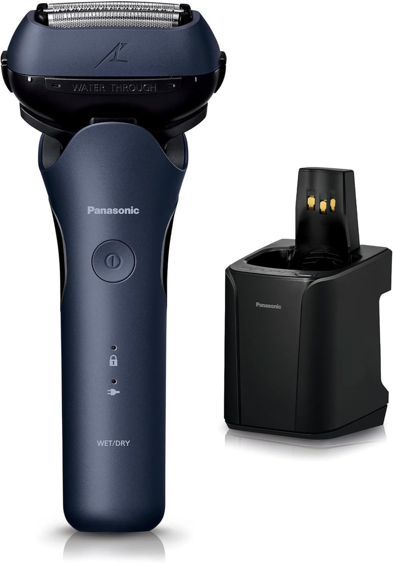 全自動洗浄充電器付き パナソニック メンズシェーバー ラムダッシュ 3枚刃 黒 お風呂剃り対応