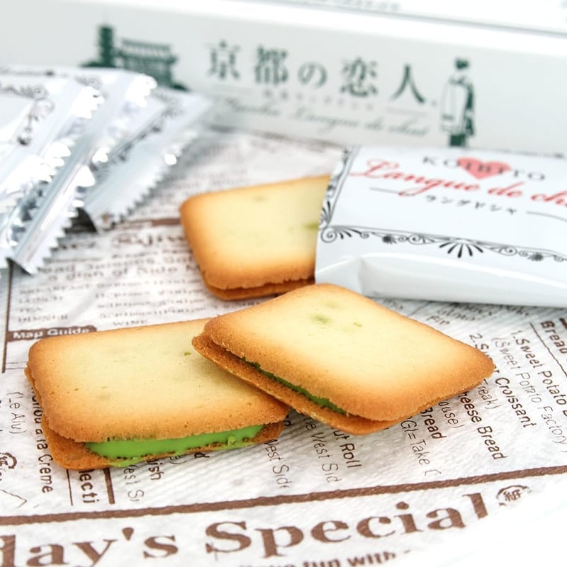 抹茶ラングドシャ 12個 - 京都の恋人の味