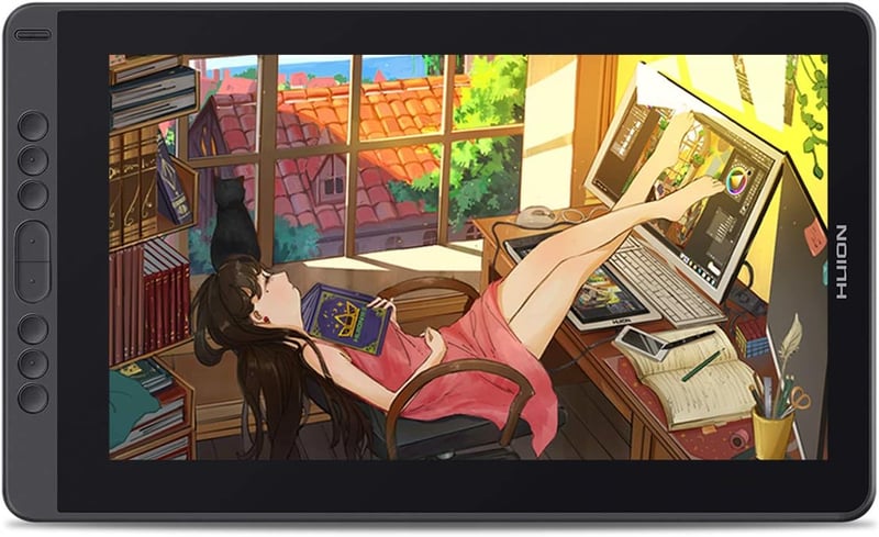 初心者向けHUION Kamvas 13 液晶ペンタブレット 8192レベル筆圧感度 スタンド付き