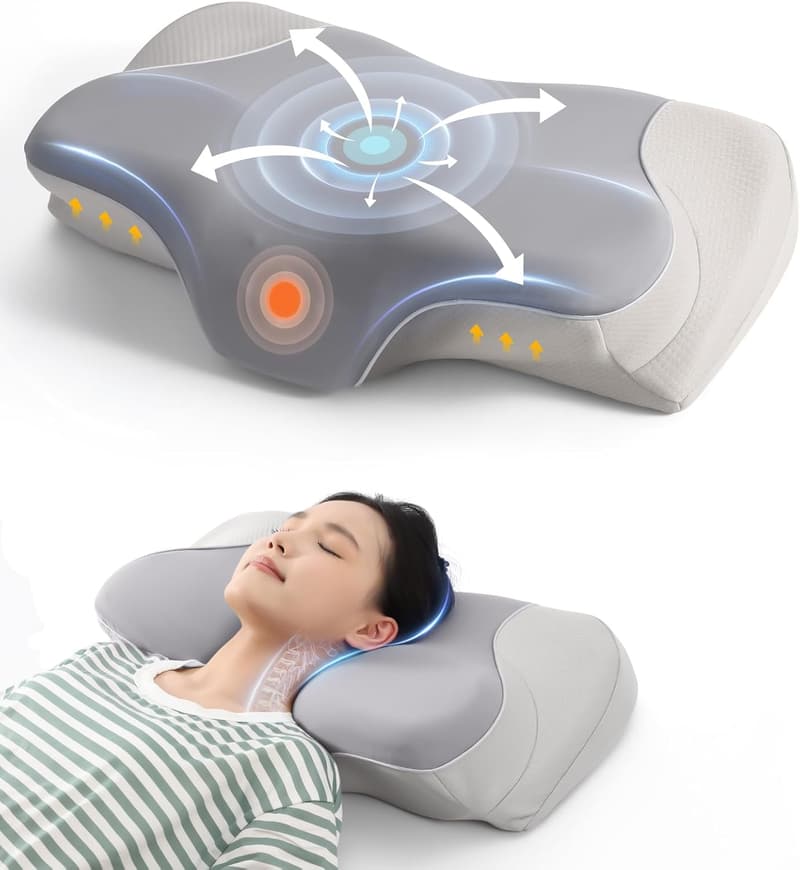 低反発洗える枕 高さ調整可 安眠枕 グレー ぎっくり首対策