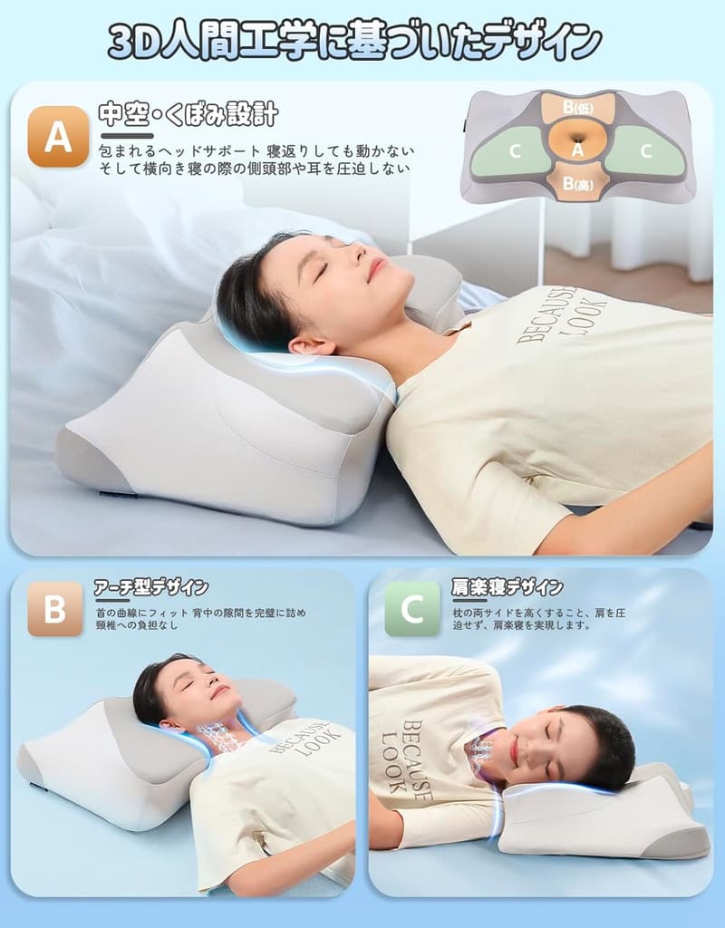 快眠サポート 低反発枕 高さ調整可能 ウレタンフォーム 洗える枕カバー 眠りが深くなる枕