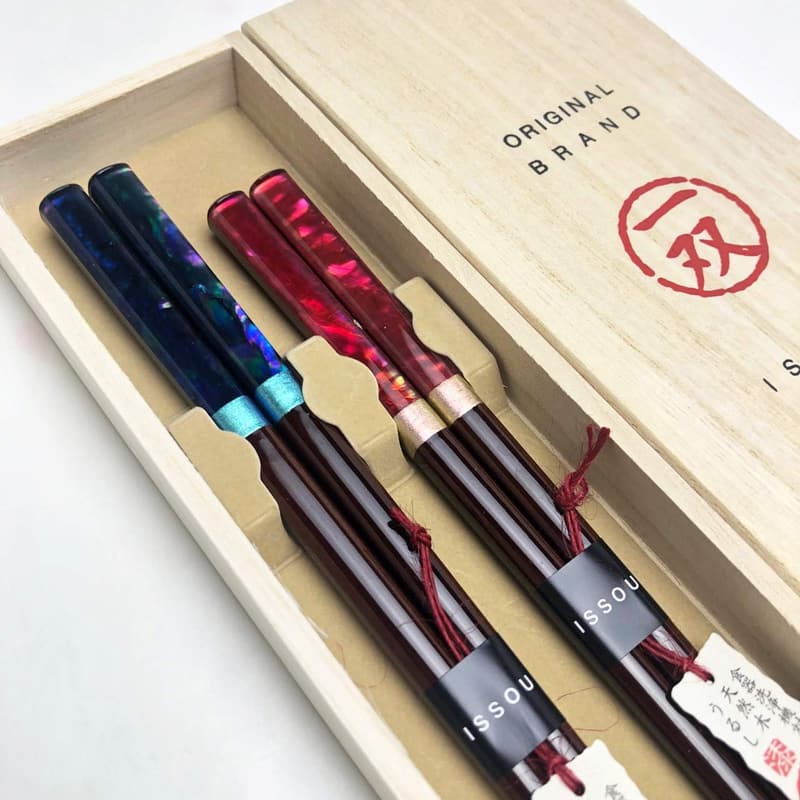 日本製まぼろし貝ペア箸セット おしゃれなギフト