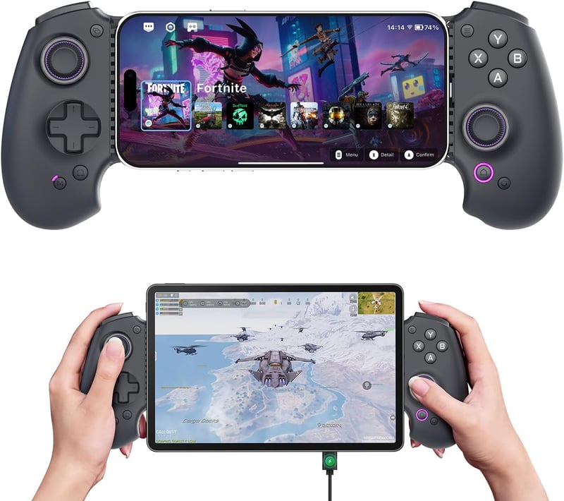 iPhone15/16・iPad Mini専用 フルサイズゲームパッド USB-C接続 無線コントローラー