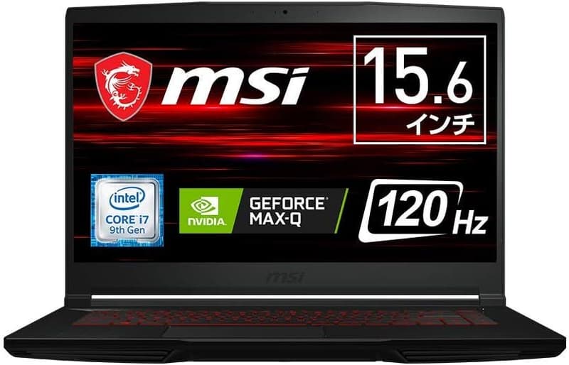 MSI ゲーミングノートPC GF63（15.6インチ/FHD/120Hz） - i7/GTX1650Ti/16GB/SSD512GB