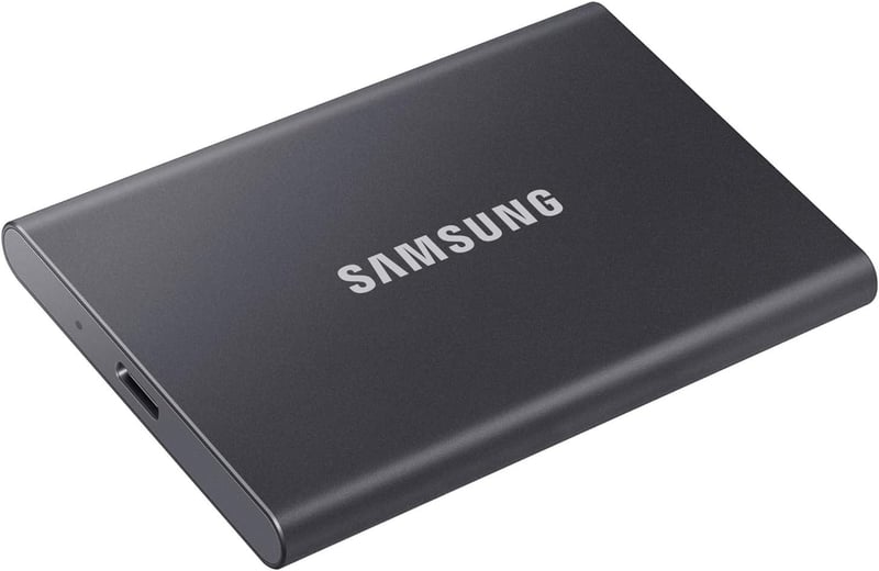 iPhone15対応 Samsung T7 1TB 外付けSSD USB3.2 Gen2 最大転送速度1,050MB/秒 グレー 国内正規保証【特典付】