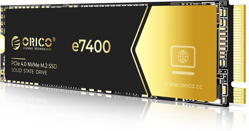 ORICO E7400 1TB M.2 NVMe内蔵SSD - PCIe Gen4、読取7400MB/s、書込6600MB/s、PS5対応、5年保証