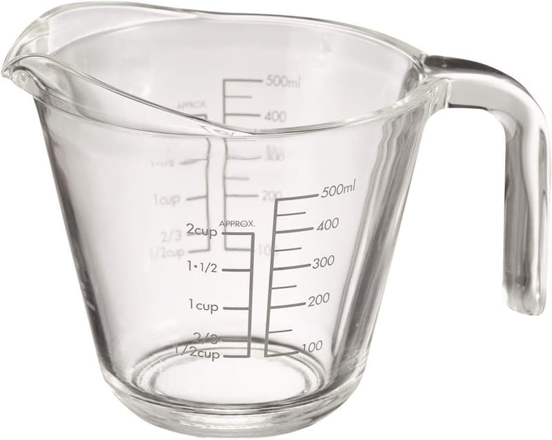 耐熱ガラス製メジャーカップ500ml - HARIO（ハリオ）グレー 日本製