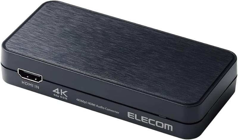 4K60Hz対応 HDMI音声分離機 光デジタル・アナログ出力 PS4/PS5/Switch用 ブラック
