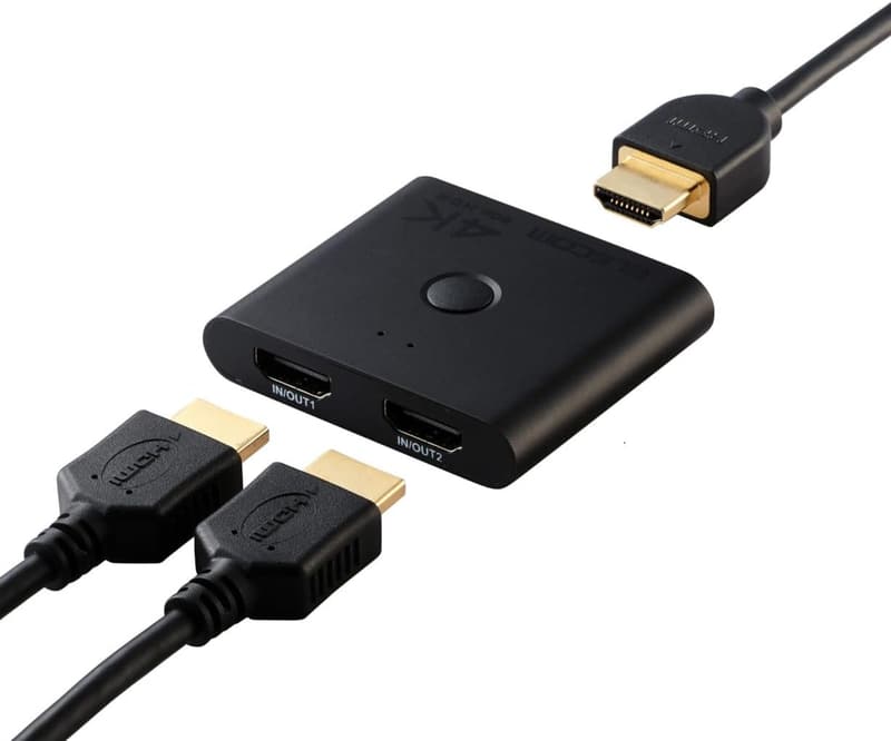 HDMI切替器 4K 60Hz 薄型 12mm 2入力1出力 PS5/Nintendo Switch他用