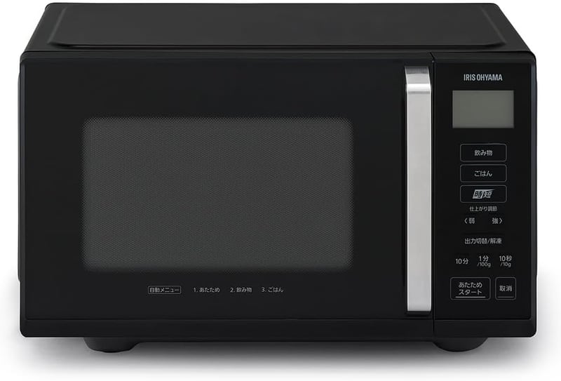 アイリスオーヤマ 単機能電子レンジ 22L ブラック フラットテーブル
