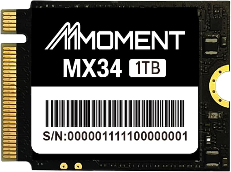 MMOMENT MX34 1TB M.2 2230 PCIe Gen3x4 NVMe 内蔵SSD (読込最大3600MB/s)