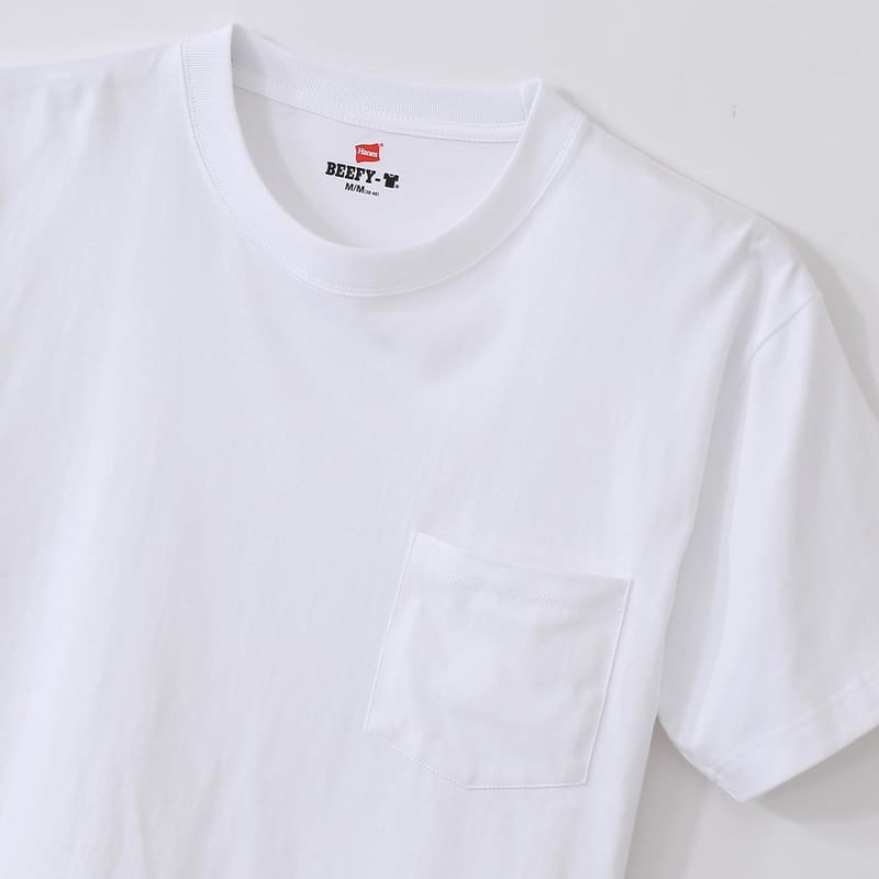 ビーフィーポケットTシャツ メンズ 半袖 綿100% タグレス H5190