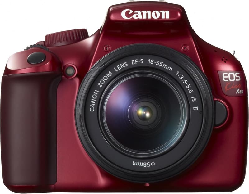 デジタル一眼レフカメラ Canon EOS Kiss X50 レンズキット（EF-S18-55mm）レッド