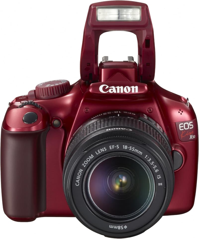 デジタル一眼レフカメラ Canon EOS Kiss X50 レンズキット（EF-S18-55mm）レッド
