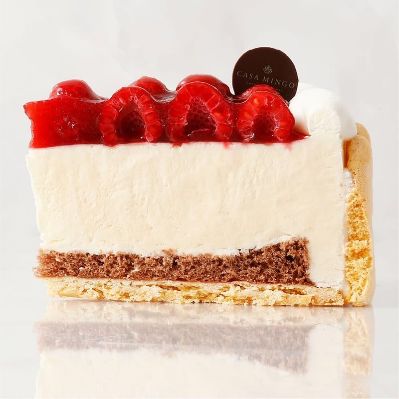 特注ハート型木苺レアチーズケーキ 14cm - 洋菓子店カサミンゴー