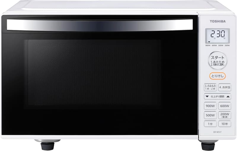 入学・新社会人向け 東芝 電子レンジ 17L 自動あたため フラットテーブル ホワイト