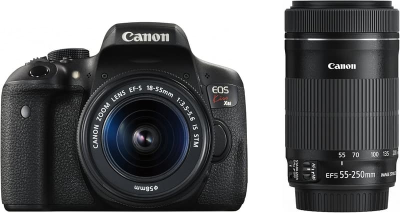 Canon デジタル一眼レフカメラ EOS Kiss X8i ダブルズームキット 18-55mm/55-250mmレンズ付き