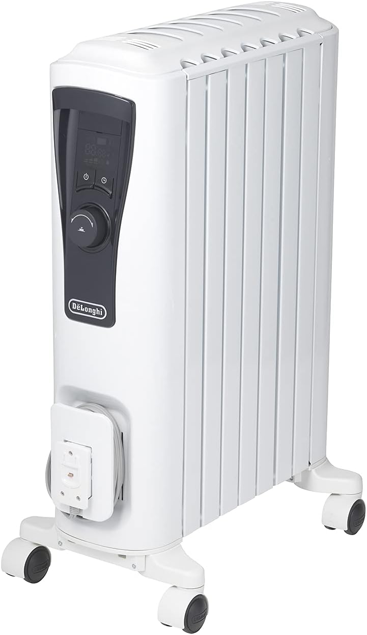 デロンギ ユニカルド オイルヒーター RHJ65L0712 8-10畳用 エコモード 乾燥しにくい ピュアホワイト×ブラック