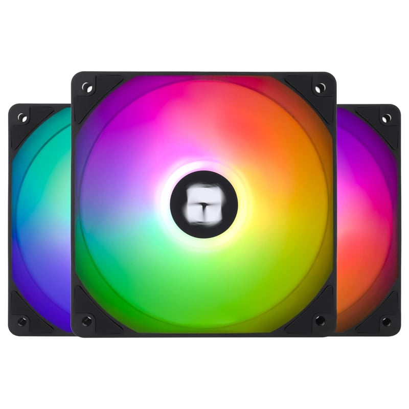 120mm ARGBケースクーラー用CPUファン（3個セット）静音4ピンPWM最大1500RPM