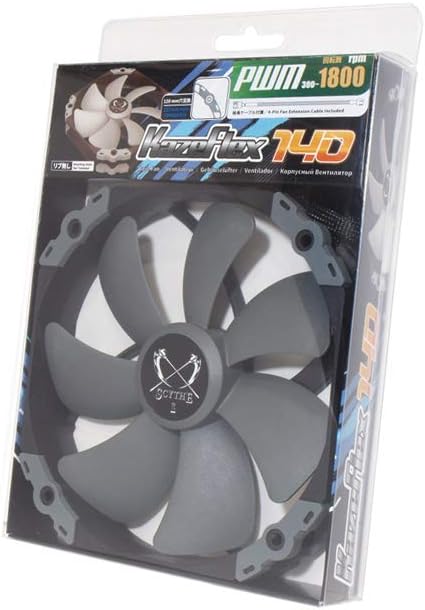 防振ラバー搭載 140mm ケースファン KAZE FLEX PWM 1800rpm