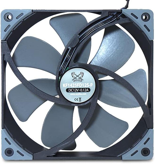 高密度密閉型FDB採用 防振ラバー搭載 KAZE FLEX 140 SQUARE PWMファン 1200rpm