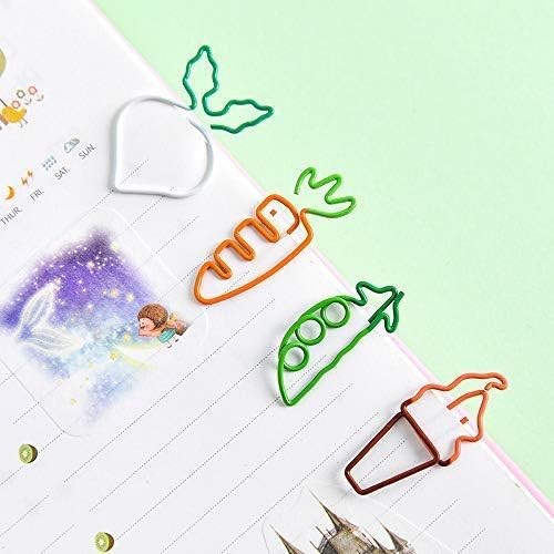 かわいいニンジンデザインのしおりペーパークリップ 20枚セット 学生文房具