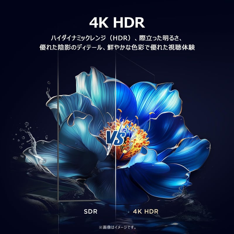 TCL 55V型 4K HDR液晶テレビ 55V6C - Wチューナー、Dolby Audio、ゲームマスター機能、壁掛け対応
