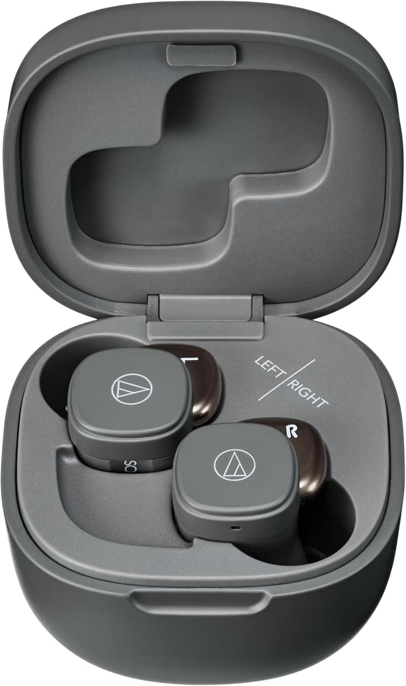 小型軽量ワイヤレスイヤホン（Bluetooth）急速充電・サスティナブル ATH-SQ1TW ストーンブラック