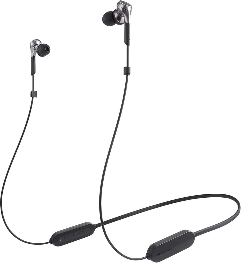 重低音ワイヤレスイヤホン「オーディオテクニカ ATH-CKS660XBT GM」 Bluetooth接続 マイク付き ガンメタリック