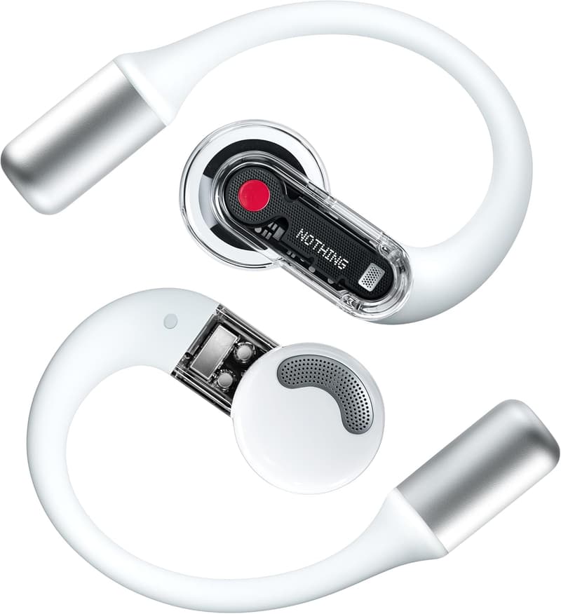 Nothing Ear (open) オープンイヤーヘッドホン BT 5.3 マイク2個急速充電対応 ホワイト
