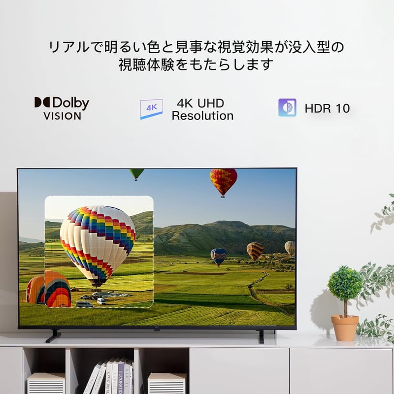 4K Google TV対応 55V型 スマートテレビ HDR10/ Dolby Vision/ Dolby Atmos/ MEMCテクノロジー搭載