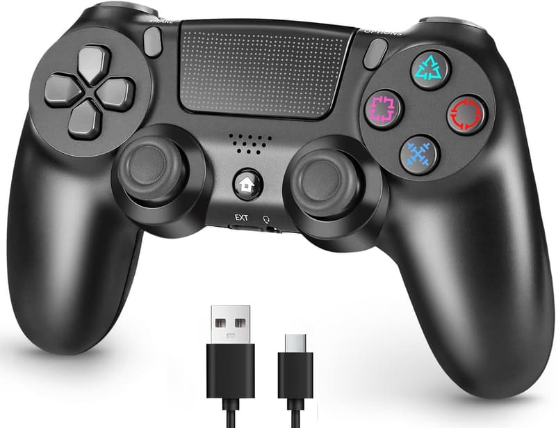 PS4コントローラー革新版｜無線・有線対応｜Turbo連射・6軸センサー・急速充電【日本語説明書付き】