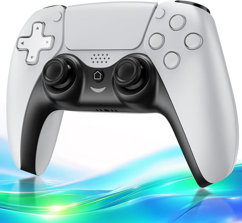 ワイヤレスゲームパッド P4/P3/PC対応 ジャイロセンサー・連射Turbo機能・ヘッドフォンジャック付き 20時間使用可能